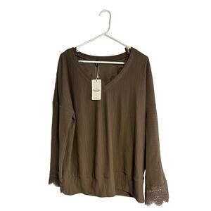 Trendy Queen Women’s Blouse - Brown/Coffee Color - Size: XL